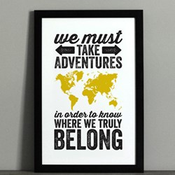 Adventure Typographic Map Print