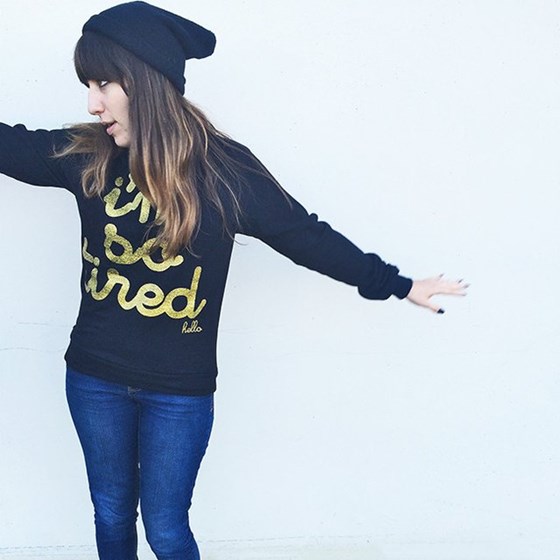 I'm So Tired Gold Glitter Black Raglan Pullover