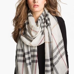 Giant Check Print Scarf