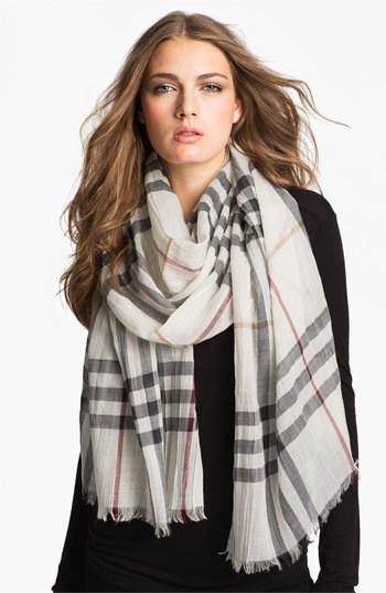 Giant Check Print Scarf