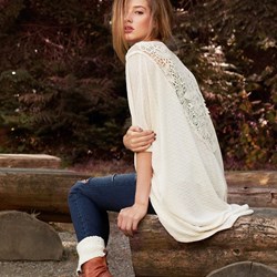 Mary Kate Crochet Back Cardigan